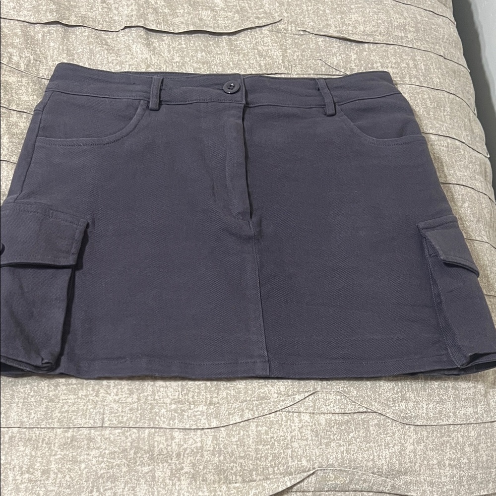 Women's Navy Cargo Skirt
